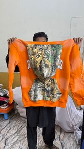 Sudadera con Capucha de Algodón Cálido con Parche Bordado Personalizado, Logotipo Serigrafiado, Estampado de Jungla para Hombre, Sudadera Urbana con Bolsillo - Product Image 2