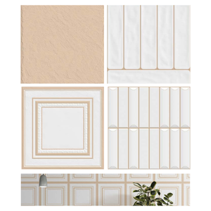 Premium Carved Texture Glazed Porcelain <b>Wall</b> Tiles 300x300 | Durable Commercial Grade <b>Wall</b> Decor for Office & Apartment Lobbies - Product Image 2