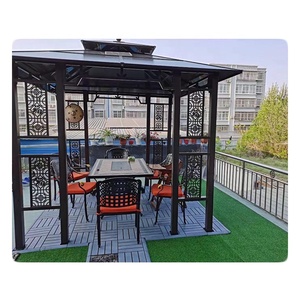 Dalles de terrasse en plastique imitation bois pour balcon, revêtement de sol extérieur imperméable - Product Image 2