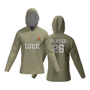 Custom Printed Character Unisex Basketball Practice Hooded Shooter Shirt Front Logo Breathable Moisture Wicking Plus Size - Product Image 1