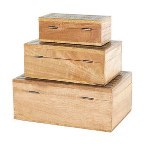 Aaliyan Impex Decorative Wooden Storage <b>Box</b> for Jewelry Coins Gifts Personal <b>Treasures</b> with Vintage Rustic Home Decor Style - Product Image 5