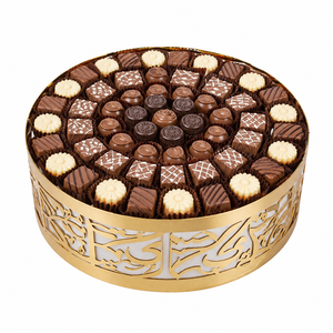 Assorted Chocolate <b>Gift</b> <b>Box</b> Round Serving Platter Bowl Premium Gourmet Chocolates Arrangement Bowl For Wedding <b>Eid</b> Holiday - Product Image 1