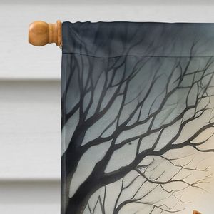 Norwich Terrier เสาระเบียงขนาดใหญ่ฮาโลวีนเหมือนผีแบนเนอร์ตกแต่งสวนขนาดบ้านโพลีเอสเตอร์แขวนผนังงานศิลปะ - Product Image 3