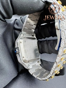 Hot Sale Iced Hip Hop Moissanite Diamond Watch Luxury High Quality Glass Men's Fashion Wristwatch Streetwear Concert Performance - Product Image 4