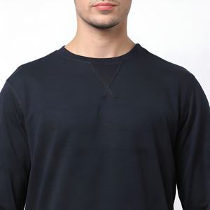 Sudadera de Cuello Redondo Oversize para Hombre de Alta Calidad, con Bloques de Color, de Algodón y Felpa, Estilo Casual Urbano, OEM - Product Image 4