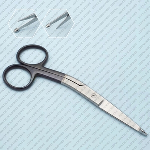 Premium Knowles Bandage Scissors Supercut 5.5 Inch Angled Curved Bandage Cutting Scissors Reusable Hospital Surgical Instruments - Product Image 1