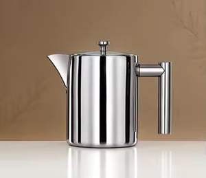 Cafetera Francesa Moderna de Acero Inoxidable, Acabado Pulido, Diseño Minimalista, Electrodoméstico de Cocina Duradero, Olla para Preparar Café en Casa - Product Image 5