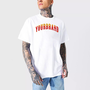 2026 New Men's <b>T</b>-<b>Shirts</b> Oversized <b>White</b> <b>T</b>-<b>Shirt</b> Short Sleeve O-Neck Street Style Cotton Jersey Printed Letter Design Front Logo - Product Image 4