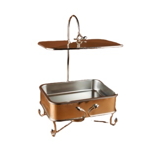 Moderno y Lujoso Servidor de Comida Aislado con Tapa de Acabado Premium, Diseñado para la Mesa del Comedor, Buffet, Presentación de Comidas de Alta Gama - Product Image 2