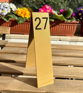 GOLD, Black, White metal <b>table</b> numbers for weddings, business events, bars & restaurants, Minimalist <b>table</b> numbers, metal - Product Image 4