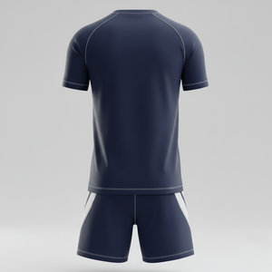 ชุดฟุตบอลยูนิเซ็กซ์พร้อมกางเกงขาสั้น ชุดสองชิ้น Eco Fusion ชุดกีฬาฝึกซ้อมฟุตบอลแบบยั่งยืน รับผลิตตามแบบ OEM - Product Image 2