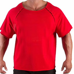T-shirt de sport oversize à manches courtes pour homme, idéal pour le cardio et la musculation, respirant, séchage rapide, 100 % coton - Product Image 4