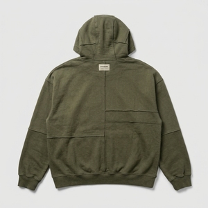 <b>Mens</b> Olive Green Vintage Graphic Hoodie Cotton Fleece Sweatshirt Custom Logo Streetwear Pullover Casual Winter <b>Hooded</b> <b>Top</b> - Product Image 2