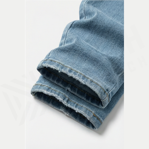 Men's Regular Fit <b>Cargo</b> Denim Jeans High Waist Stonewashed Cotton Utility Style Autumn <b>Pants</b> High Quality Quick Dry Woven - Product Image 5