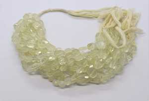 ลูกปัดมูนสโตนธรรมชาติจากแอฟริกาทรงเหลี่ยมขนาด 7-11 มม. สีเหลือง ลูกปัดพลอยมูนสโตนขัดเงา ขนาด 10 นิ้ว ทรงเหลี่ยม - Product Image 4