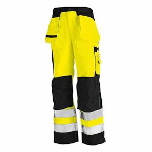 High Visibility Industrial <b>Construction</b> Safety <b>Work</b> Pants Reflective Trousers Men Cargo Outdoor Multi Pocket OEM - Product Image 5