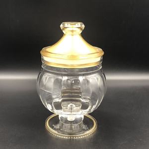 Pot de rangement de bonbons doré hermétique de 4 pouces - Product Image 2