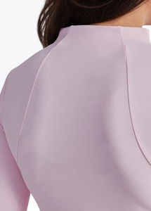 Womens Horse Riding Base Layer Zipper <b>Top</b> Solid <b>Pink</b> Long Sleeve Equestrian Shirt Spandex Polyester Riding <b>Top</b> For Women's - Product Image 3
