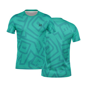 Custom Printed O Neck Gradient Pattern Quick Dry Breathable Eco Friendly Regular Fit <b>Half</b> Sleeve Casual Gym Men's <b>Shirts</b> - Product Image 4