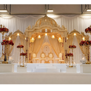 Magnifique installation de mandap en bois pour mariage, installation élégante de mandap en bois pour mariage, décoration traditionnelle de mandap en bois pour mariage en Australie - Product Image 1