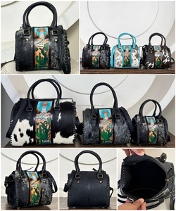 Vintage Handcrafted Cowhide Genuine Leather <b>Mini</b> Duffel Bags Luxury Cactus Designer Travel Crossbody Speedy Handbag for Unisex - Product Image 3