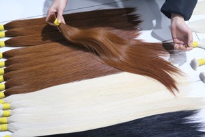 Extensions de cheveux en vrac de haute qualité, 100 grammes 8 pouces, cheveux vietnamiens doublement étirés, vente en gros - Product Image 4