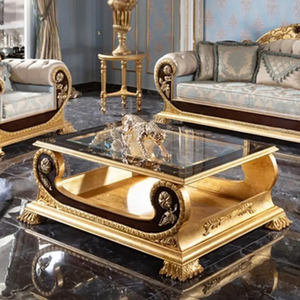 ชุดโซฟาห้องนั่งเล่นทรงสี่เหลี่ยมสไตล์ฝรั่งเศส ทำจากไม้มะฮอกกานีเนื้อแข็ง แกะสลักด้วยมือ หุ้มเบาะอย่างหรูหรา ผลิตในอินโดนีเซีย - Product Image 6