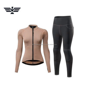 Ensemble de vêtements de sport unisexe sans couture, respirant, imperméable, à séchage rapide, en cuir/Cordura, personnalisable, veste à fermeture éclair à manches longues - Product Image 2