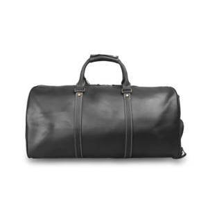 Genuine Leather Duffel Bag Solid Brown Luxury Travel Design Durability Feature - Product Image 5