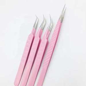 DANTRIC IMPLANTS – Kit professionnel de pinces à cils roses, pointes en acier inoxydable durables, texture lisse, longueur 10 mm pour sourcils - Product Image 2