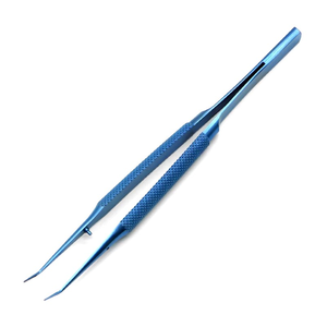 Pinzas Oftálmicas Microscópicas de Alta Calidad, de Acero Inoxidable y Aleación de Titanio, con Patrón Horizontal, Instrumento de Precisión - Product Image 1