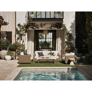 Juego de conversación de muebles de mimbre para patio de 4 piezas - Product Image 2