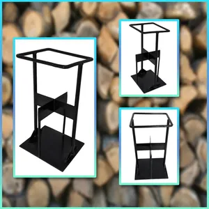 Nouveau design de support à bois de chauffage portable pour terrasse, camping, espaces extérieurs élégants, métal pliable, haute puissance de chauffage 40000-44999 BTU - Product Image 2