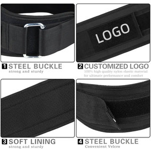 Personalizable 2Pood recto 4 pulgadas EVA levantamiento de pesas cinturones Fitness gimnasio sentadillas entrenamiento CrossFit entrenamiento cinturón aceptar logotipo personalizado - Product Image 5