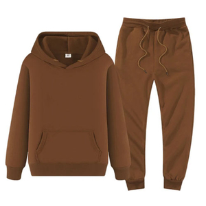 Nuevo Conjunto Deportivo Unisex, Sudadera con Capucha y Pantalones Deportivos, Color Sólido, Manga Larga, Ropa Casual de Otoño, Transpirable, 100% Algodón, Corte Regular - Product Image 4