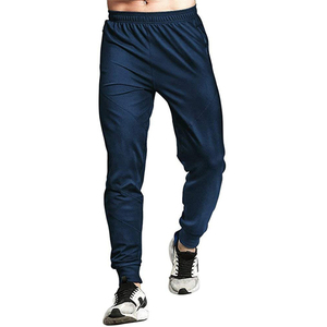 Customized Navy Blue <b>Slim</b> Fit Gym Training <b>Jogger</b> Sports Trousers for Men 100% Cotton Mid Casual Sports Wear-Wholesale - Product Image 1