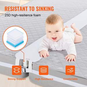 Heavy Duty Metal <b>Buckle</b> <b>Strap</b> 25D Memory Foam 75\" L X 10\" W Bed Bridge Converter Kit for King Split King Beds Mattress - Product Image 6