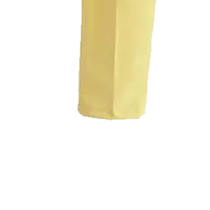 Pantalon décontracté jaune en lin/coton sergé pour homme LAMA INDUSTRIES, taille mi-haute, devant plat, fermeture éclair, coupe droite, léger - Product Image 4