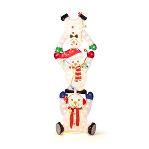 Pupazzo di Neve Illuminato a 5,6 Piedi, Decorazione Natalizia, Figurina e Giocattolo Festivo - Product Image 1