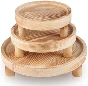 Soporte de Exhibición para Vajilla de Madera Maciza Pulida, Ecológico y Sostenible, Moderno, Apto para Lavavajillas, para el Hogar (1 Pieza) - Product Image 1