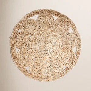 <b>Round</b> Handmade Jute Woven <b>Placemat</b> Bohemian Style Natural Fiber Table Mat 450 Mm Diameter - Product Image 2