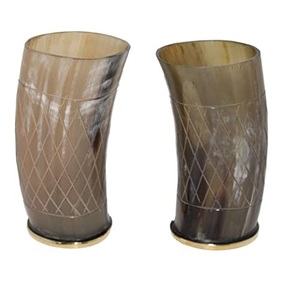 Natural Horn Glass Mini Glasses Buffalo Horn Made Viking Style Polished Portable Drinking Horn design - Product Image 2