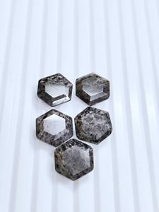 Cuarzo rutilado negro AAA facetado en forma de hexágono, piedra preciosa de 15*15 mm, 100% NATURAL, para la fabricación de joyas a precio de mayorista. - Product Image 3