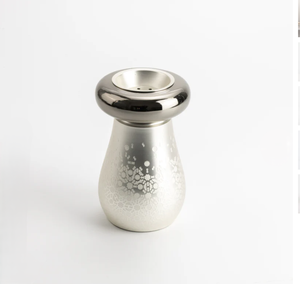 Quemador de Incienso de Metal Plateado con Base Geométrica Negra, Soporte Aromático Hecho a Mano para Incienso Chino, Uso Durante Todo el Año - Product Image 2