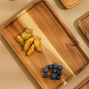 Bandeja Rectangular de Madera para Servir: Decoración Moderna para Mesa de Centro - Product Image 1