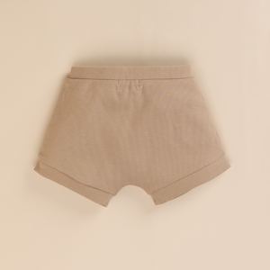Pantalones cortos con cordón de elastano de bambú orgánico de calidad superior Latte-Pantalones y pantalones cortos para bebés - Product Image 2