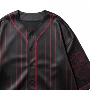 Custom Made Baseball Jersey Wholesale Mens Sportswear Full Button Down Shirt Breathable Fabric Professional Teamwear - Product Image 3