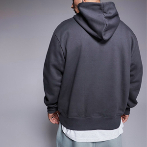 เสื้อฮู้ดดี้โอเวอร์ไซส์สำหรับผู้ชายและผู้หญิง ผ้าฝ้ายฟลีซ 100% ซักแบบสโตนวอช ปักลาย OEM สไตล์ฤดูหนาว คุณภาพสูง หนานุ่ม - Product Image 5