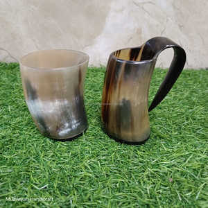 Ensemble de tasses en corne de boeuf de bonne qualité de 3 pièces pour boire une tasse en corne de tir Corne finie naturelle polie de luxe écologique à bas prix - Product Image 4