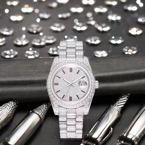 นาฬิกาข้อมือผู้ชาย Ice Phantom Edge Quartz Moissanite Diamond สไตล์ฮิปฮอป ประดับคริสตัลขอบนาฬิกาด้วยเพชรควอตซ์โมอิสซาไนต์ - Product Image 5